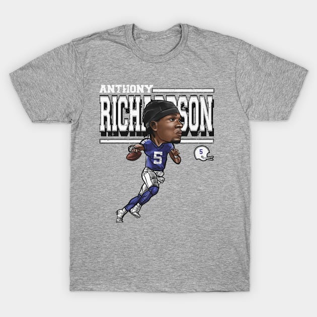 Anthony Richardson Indianapolis Cartoon T-Shirt by danlintonpro